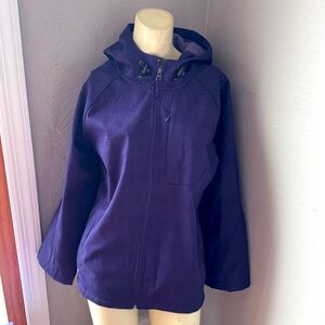 Free country lined  purple hooded jacket size XL women's